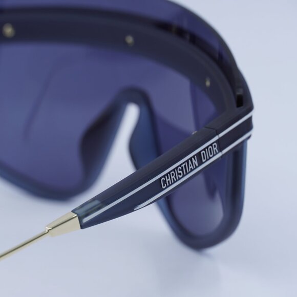 Dior DIORCLUB M2U 31B7 Sunglasses Matte Navy Blue Shield Frame